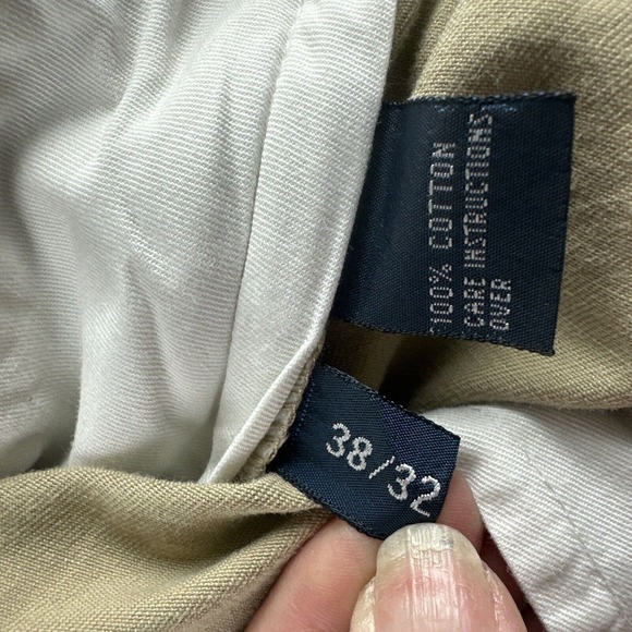 Polo Ralph Lauren Pants Men 38 x 32 Tan Khaki Andrew Straight Leg Bottoms - Picture 9 of 10